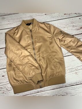 Lightweight Tan Bomber Jacket